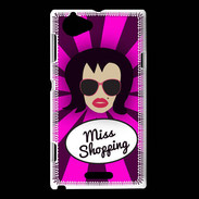 Coque Sony Xperia L Miss Shopping Brune