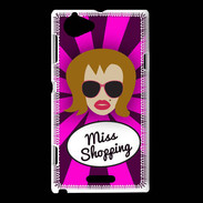 Coque Sony Xperia L Miss Shopping Rousse