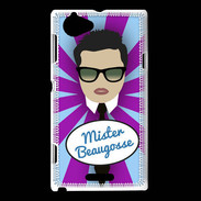 Coque Sony Xperia L Mister Beau gosse Brun