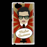 Coque Sony Xperia L Mister Business Brun