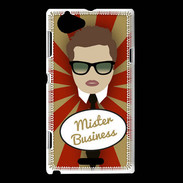 Coque Sony Xperia L Mister Business Chatain