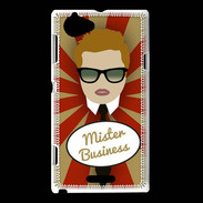 Coque Sony Xperia L Mister Business Roux