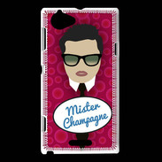 Coque Sony Xperia L Mister Champagne Brun