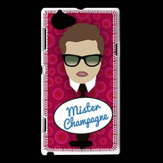 Coque Sony Xperia L Mister Champagne Chatain