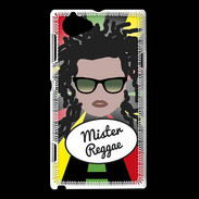 Coque Sony Xperia L Mister Reggae Blanc