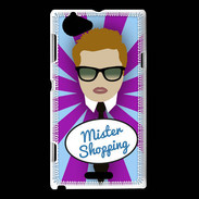 Coque Sony Xperia L Mister Shopping Roux