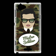 Coque Sony Xperia L Mister Soldier Brun