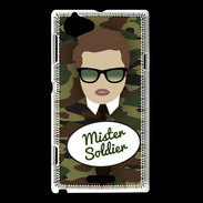 Coque Sony Xperia L Mister Soldier Chatain