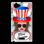 Coque Sony Xperia L Miss USA Chatain