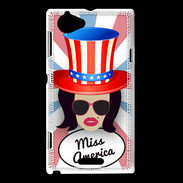 Coque Sony Xperia L Miss USA Brune
