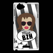 Coque Sony Xperia L Miss Bretagne Chatain