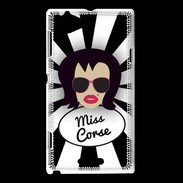 Coque Sony Xperia L Miss Corse Brune