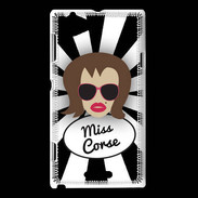 Coque Sony Xperia L Miss Corse Chatain