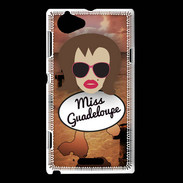 Coque Sony Xperia L Miss Guadeloupe Chatain
