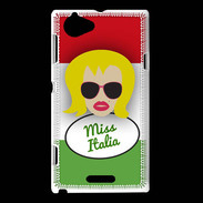 Coque Sony Xperia L Miss Italie Blonde