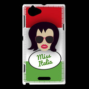 Coque Sony Xperia L Miss Italie Brune
