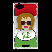 Coque Sony Xperia L Miss Italie Rousse