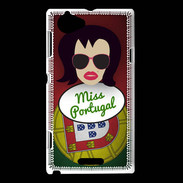 Coque Sony Xperia L Miss Portugal Brune