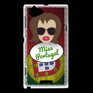 Coque Sony Xperia L Miss Portugal Chatain