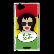 Coque Sony Xperia L Miss Rasta Brune