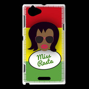 Coque Sony Xperia L Miss Rasta Black