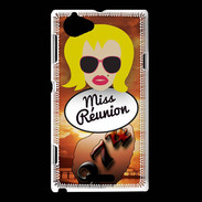 Coque Sony Xperia L Miss Réunion Blonde