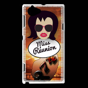 Coque Sony Xperia L Miss Réunion Brune