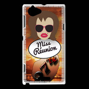 Coque Sony Xperia L Miss Réunion Chatain