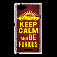 Coque Sony Xperia L Keep Calm and Be Furious Rouge