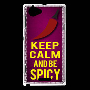 Coque Sony Xperia L Keep Calm and Be Spicy Rose