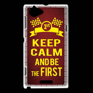 Coque Sony Xperia L Keep Calm and Be the First Rouge