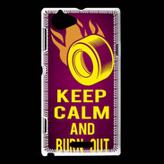 Coque Sony Xperia L Keep Calm and Burn Out Rose