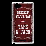 Coque Sony Xperia L Keep Calm and Take Jack Rouge