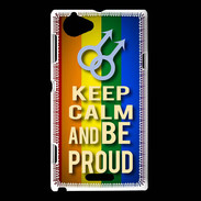 Coque Sony Xperia L Keep Calm and Be Proud mens Gay