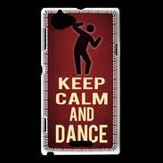 Coque Sony Xperia L Keep Calm and Dance Rouge