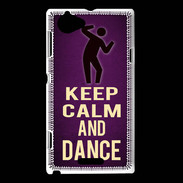 Coque Sony Xperia L Keep Calm and Dance Violet