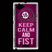 Coque Sony Xperia L Keep Calm and Fist Rose