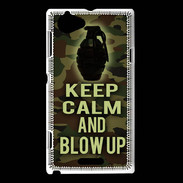 Coque Sony Xperia L Keep Calm and Grenade Camouflage