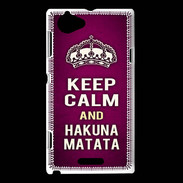 Coque Sony Xperia L Keep Calm and Hakuna Matata rose