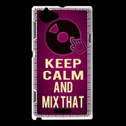 Coque Sony Xperia L Keep Calm and Mix That Rose