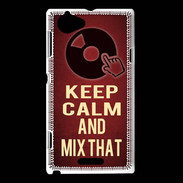 Coque Sony Xperia L Keep Calm and Mix That Rouge