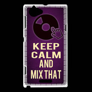 Coque Sony Xperia L Keep Calm and Mix That Violet