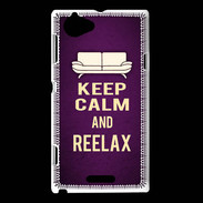 Coque Sony Xperia L Keep Calm and Reelax Violet