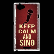 Coque Sony Xperia L Keep Calm and Sing Rouge