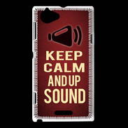 Coque Sony Xperia L Keep Calm and Up Sound Rouge