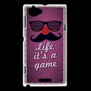 Coque Sony Xperia L Life It's a game Rose ZG
