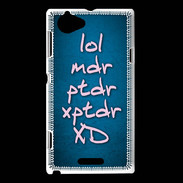 Coque Sony Xperia L LOL MDR bleu ZG