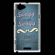Coque Sony Xperia L Swag or Not bleu ZG