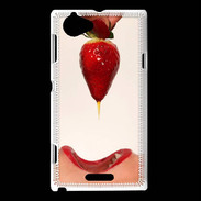 Coque Sony Xperia L Plaisir et fraise PR20