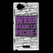 Coque Sony Xperia L Wesh garde la pèche Violet